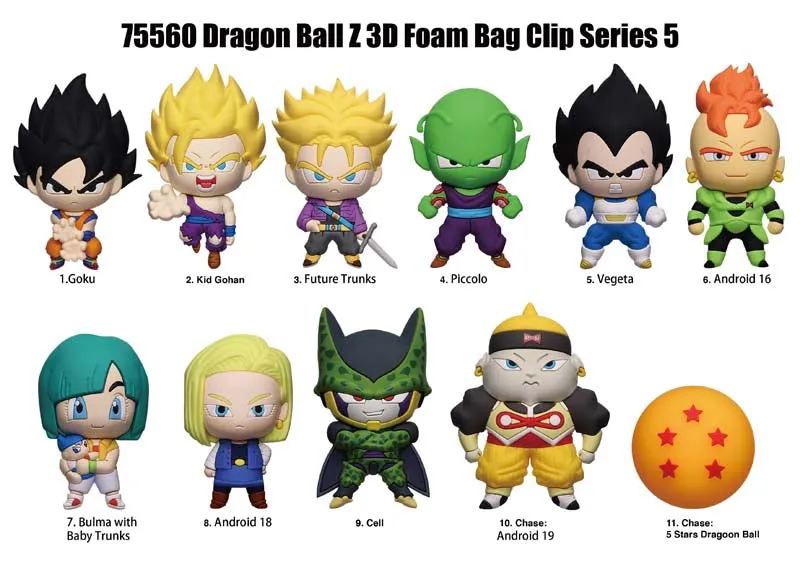 3D Foam Collectible Bag Clips - Dragon Ball Z Series 5