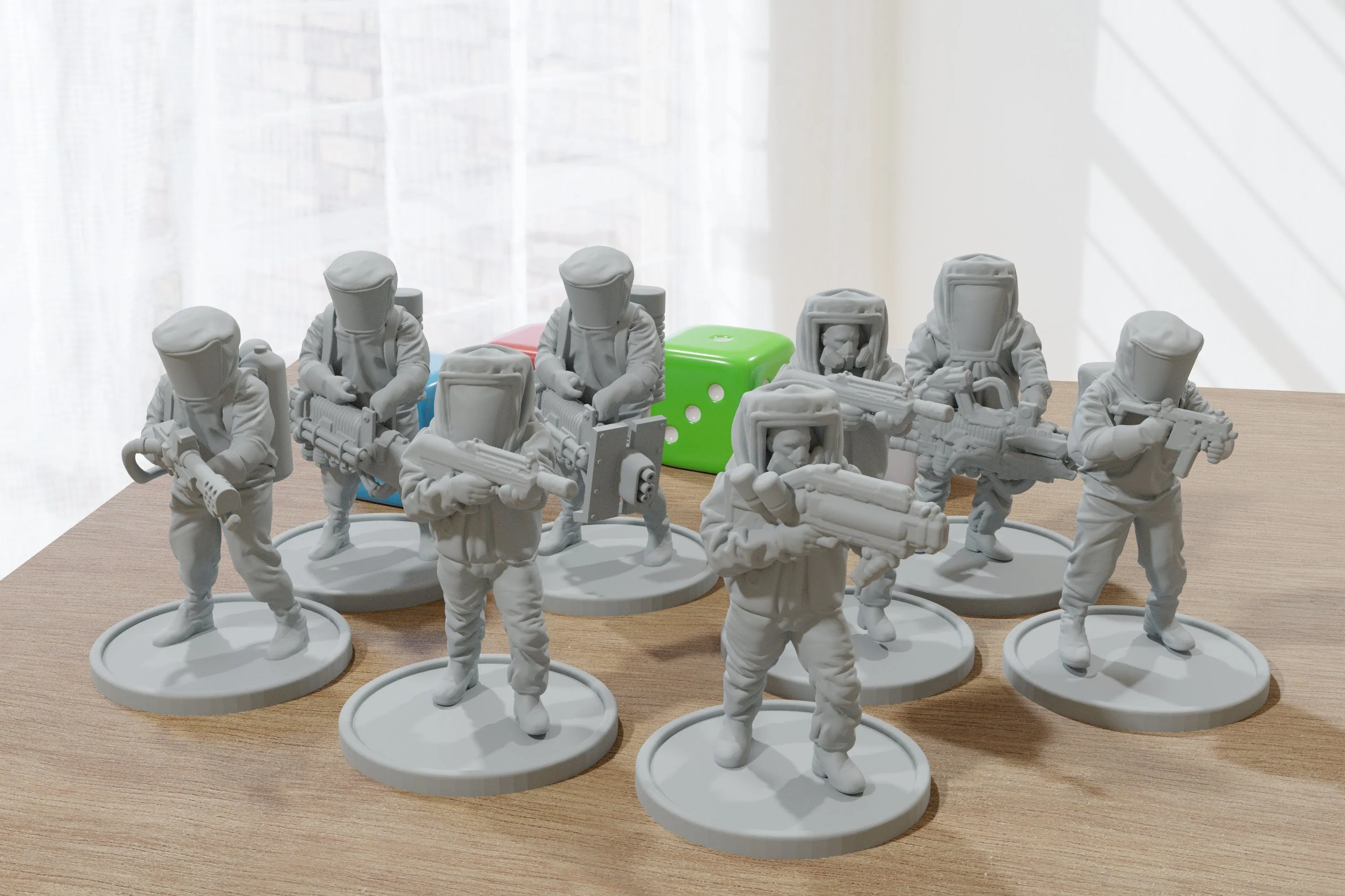 Hazmat Squad  - Modern Wargaming Miniatures for Tabletop RPG - 20mm / 28mm / 32mm Scale Minifigures