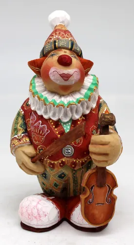 Musician Clown Figurine 5", Limited Edition Reserve by G.DeBrekht