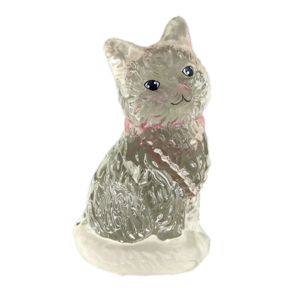 The Bradford Exchange 'The Sophisticats' Gleaming Splendor of Sparkling Genuine Crystal Cat Figurine Collection Issue #6 Sparkle Limited-Edition Collectible with Expressive Poses, Delicate Hints of Color, and Timeless Elegance 4.5-Inches